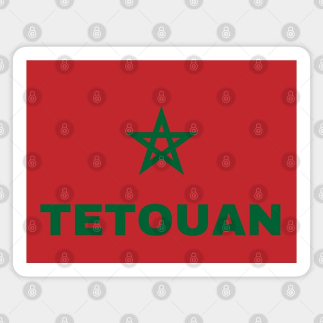 Tetouan City in Moroccan Flag Sticker by aybe7elf